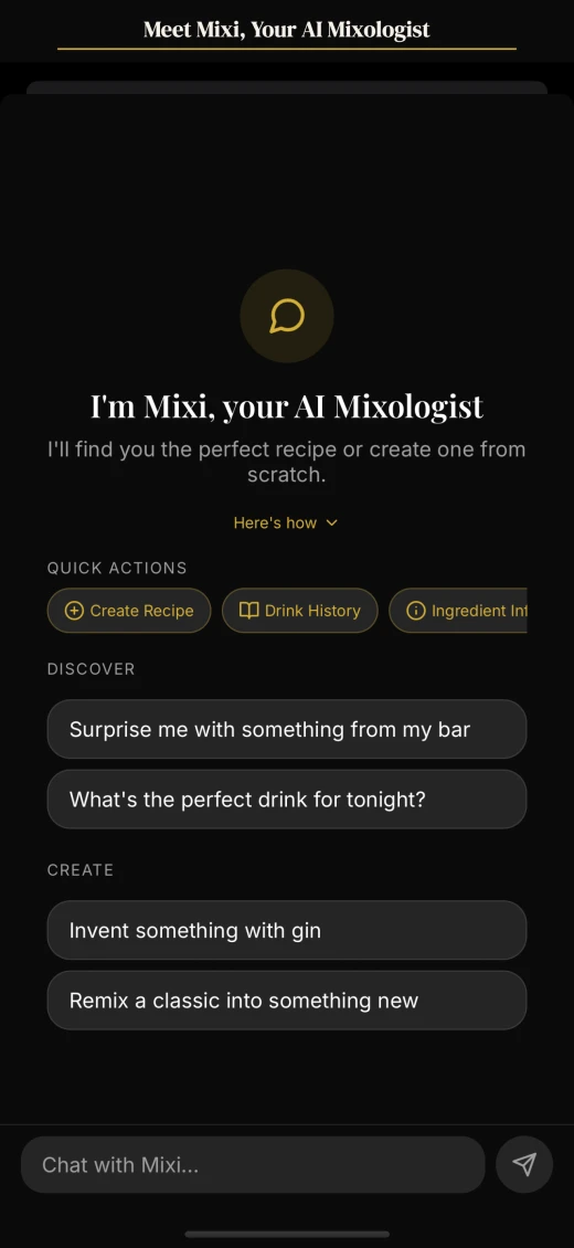 AI mixologist Mixi