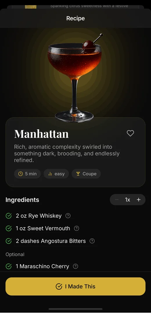 Manhattan recipe