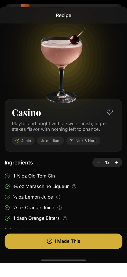 Casino recipe