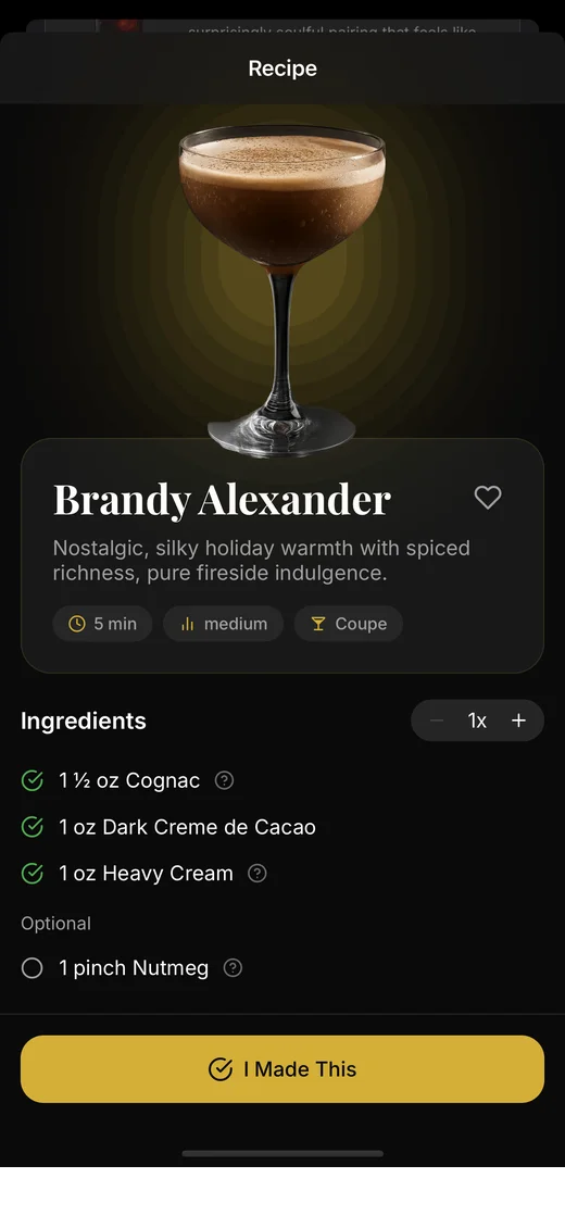 Brandy Alexander recipe
